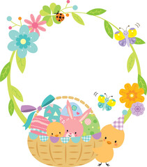 かわいいイースターのフレーム © imoan