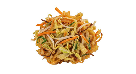 Crispy Golden Vegetable Fritter Bakwan On Black Background