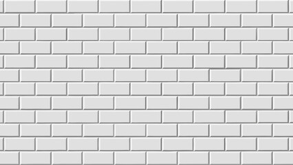 Fototapeta premium A seamless repeating pattern of rectangular white subway tiles