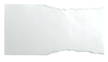 Obraz premium Close-up of a torn piece of white paper, rectangular with irregular edges against black