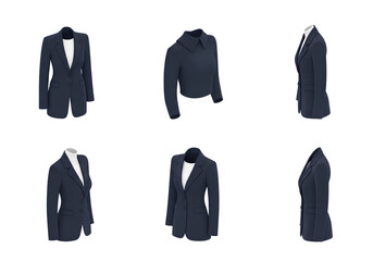 Collection of Black Business Blazers for Women.