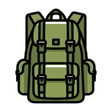 Green Backpack Icon
