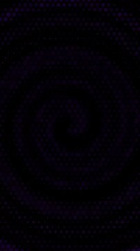 Purple hexagon dots digital spiral hypnotic swirl abstract motion futuristic grid tech pattern