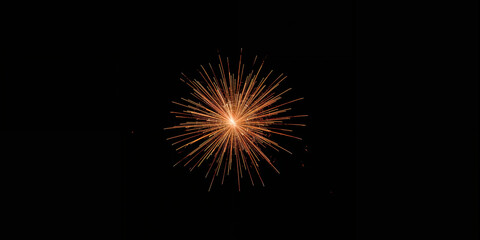 Fototapeta premium Colorful Fireworks Celebration Background in Night Sky with Sparkling Light Trails, Festive Explosion Display, Holiday Party Event Concept, New Year, Birthday and Global Festival Theme.