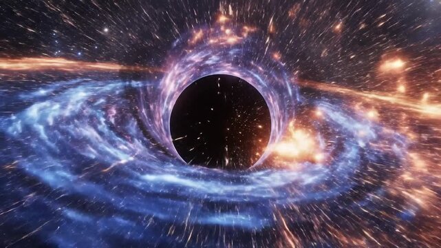 Cosmic vortex pulls matter into a swirling accretion disk around a singularity