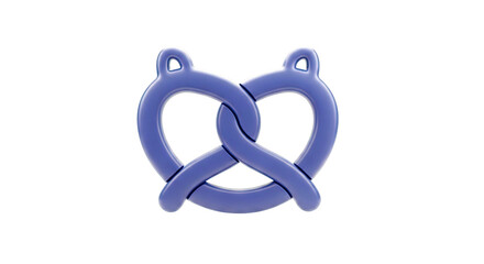 Obraz premium 3D Rendered Blue Pretzel Icon