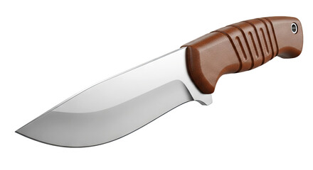 Fixed blade knife with brown textured handle