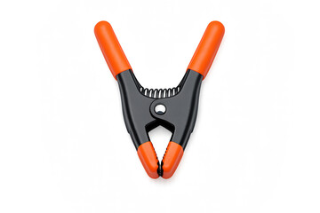Heavy duty spring clamp with orange grips for secure fastening and holding applications