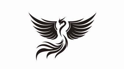 Obraz premium Elegant phoenix symbol illustration for design projects and branding concepts