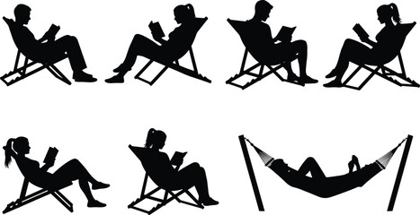 Collection of black silhouettes featuring young boys and girls in playful poses including jumping reaching out with open arms and standing isolated on white © Sohidul