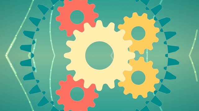 Gears Mechanism Interconnected System Technology.