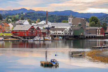 Harbour in the Norwegian town Levanger
