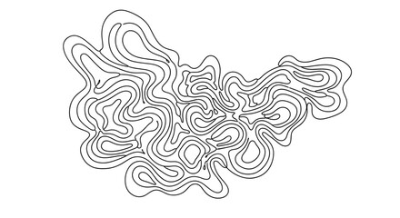 Fototapeta premium Abstract Black Line Art Pattern.