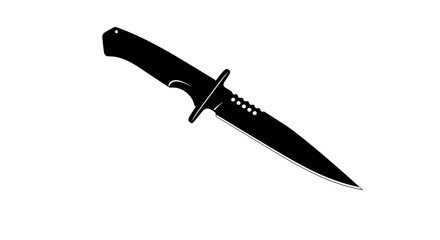Black Dagger Knife with Shadow.
