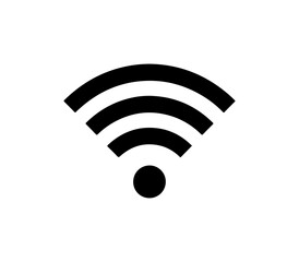 Wifi signal icon silhouette