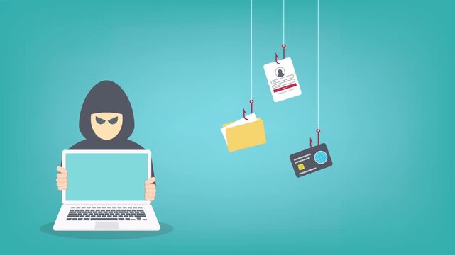hacker in front of his computer committing digital cybercrime	