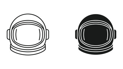 Astronaut helmets in black and white for space exploration themes © SHAHRIYAR RASEL