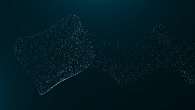 High density digital network animation with interconnected nodes and streaming data lines on dark background. Suitable for corporate, technology, cybersecurity