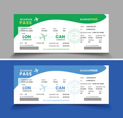 Fototapeta premium Air Boarding Pass Design Concept