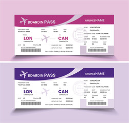 Fototapeta premium Air Boarding Pass Design Concept