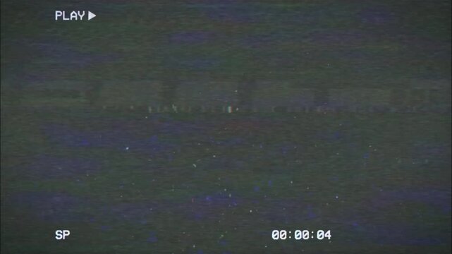 VHS look effect. VHS distortion. Old VHS