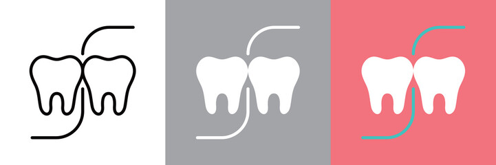 歯間フロスアイコン © WAWAWA