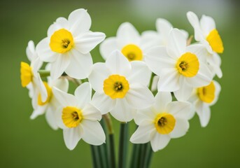 Fototapeta premium A vibrant bouquet of daffodils with white petals and bright yellow centers