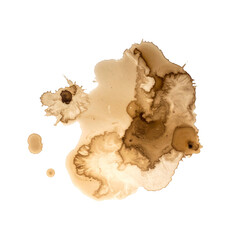 Fototapeta premium Abstract Liquid Splash and Splatter Stain Isolated on White Background
