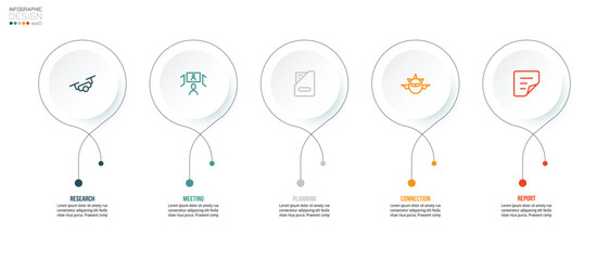 Template with step business infographic or option design.
