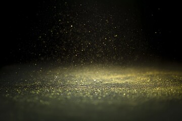 Illuminated dust particles against a dark background in sharp focus.