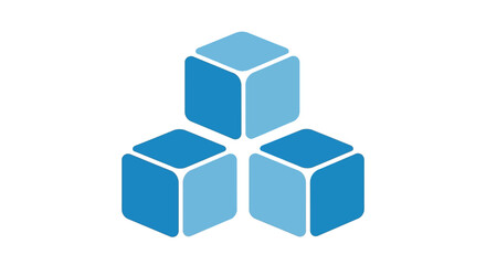 Obraz premium Blue cubes stacked high.