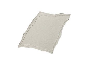 Naklejka premium A piece of white fabric with a rough edge isolated on transparent background