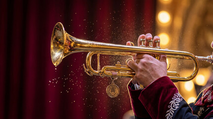 Mariachi musician playing trumpet for Cinco de Mayo celebration