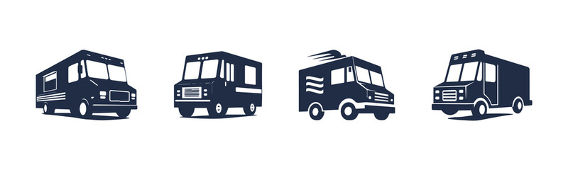 Stylish food trucks showcase vibrant designs, perfect for outdoor