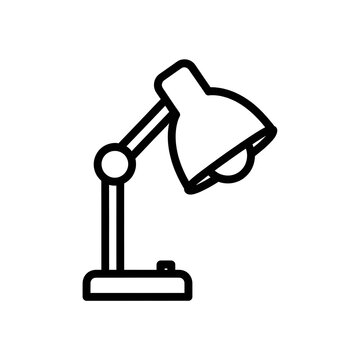Simple Desk Lamp Icon Illustration Design.