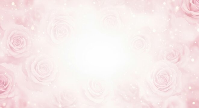 Soft pink rose floral background with gentle light and bokeh effect for romantic design