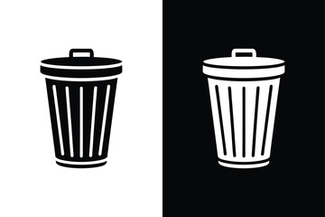 Waste basket vector icon graphic isolated sketch illustration on white background.