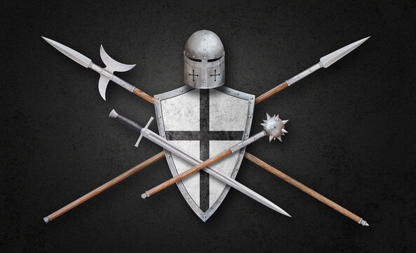 knight armor on grunge background