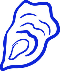 Oyster Shell Outline Linework © Pavlo Syvak