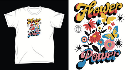Flower Graphic vector art t-shirt design print © T-shirt Hub