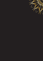 Obraz premium Luxury Gold Mandala Decorative Pattern on Dark Background