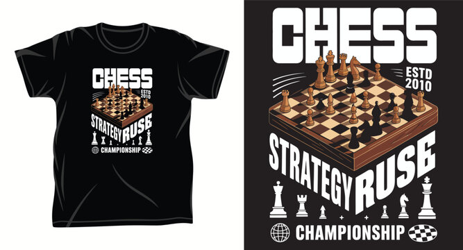 Chess ruse Graphic vector art t-shirt design print