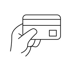 Hand holding credit card