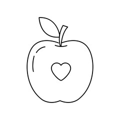 Fototapeta premium Apple with heart