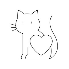 Cat with heart © yLemon