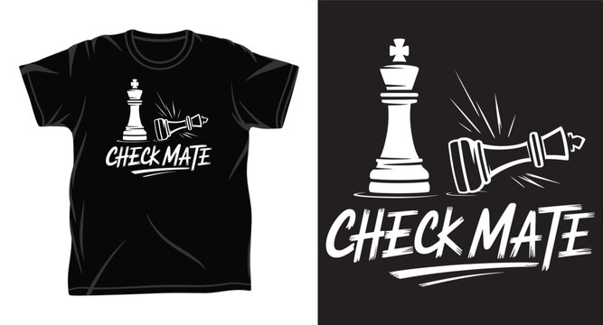 Chess Mate Graphic vector art t-shirt design print