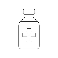Obraz premium Bottle with medical cross