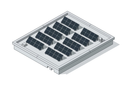 Rooftop solar panel installation providing renewable energy for a sustainable future