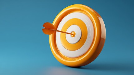 3D-rendered bullseye that represents precision and success.