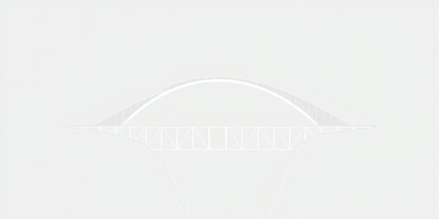 Abstract bridge arching over data canyon